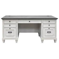 Hartford white double pedestal desk. Hartford Double Pedestal Desk White Martin Furniture Target