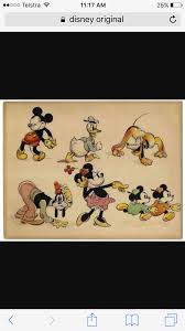 Original Disney Characters Mickey Minnie Goofy Pluto Donald Duck Watercolor Disney Disney Sketches Original Disney Sketches