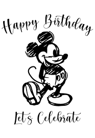Simple mickey mouse coloring pages pdf ideas for children. Mickey Mouse Birthday Cards Printbirthday Cards