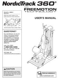 View parts list and exploded diagrams for entire unit. Nordictrack 360 W Freemotion User Manual Pdf Download Manualslib