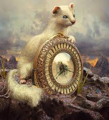 The Golden Compass Pantalaimon Et L Alethiometre A La Croisee Des Mondes De Philip Pullman Illustrat His Dark Materials Compass Art Golden Compass Art