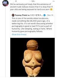 Man upset at Billie Eilish uses the Venus of Willendorf to justify porn |  Radfemmery | Ovarit
