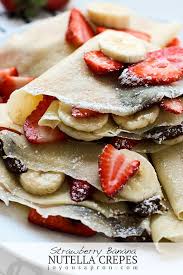 Strawberry Banana Nutella Crepes Recipe Banana Nutella Crepes Nutella Crepes Banana Nutella