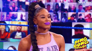 Apparently bianca belair has a snake for a ponytail. Bianca Belair Wwe Gif Biancabelair Wwe Dingdonghello Discover Share Gifs