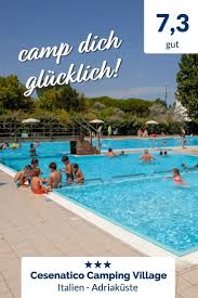 Auf Dem Camping Cesenatico Gehort Das Meer Ganz Dir Denn Er Liegt Am Grossen Und Kinderfreundlichen Sandstrand Umgeben Von Einem Italien Urlaub Camping Urlaub