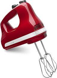 The simplest of kitchen tools, a hand mixer can be super useful whether electric handheld mixers usually come with multiple power or speed settings so you can adjust according to your needs. Amazon Com Kitchenaid 5 Speed Ultra Power Hand Mixer Empire Red Kitchen Dining