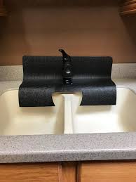 black kitchen sink faucet edge guard