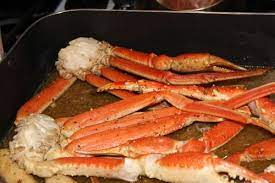 Crab Legs In Roasting Pan Cooking Crab Legs Crab Legs Recipe Cooking Crab
