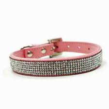 Rhinestone suede leather pet dog collar bling crystal for small medium large dog. Shop For Bling Diamond Dog Collars Leads