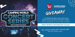 When shopping for a camping world gift card you should buy from sources you know and trust. Camping World On Twitter Giveaway To Enter You Must Be Following Campingworld Goodsamfamily Campingworldcontest Campingworldconcert Begooddogood Rt This Post Https T Co Vku4ujbzdg