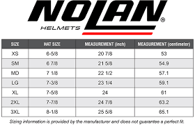 Nolan N44 Size Chart Best Picture Of Chart Anyimage Org