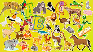Learn Alphabet With Cartoon Animals For Children Abc Alphabet Animals Animals For Kids Abc Alphabet Cartoon Animals