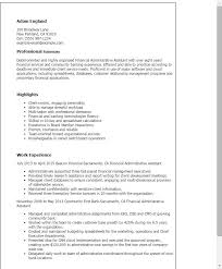 Finance assistants provide both finance and administrative assistance to members of their team. Resume For Administrative Financial Assistant Admin Office Job Sample Hudsonradc