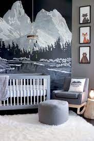 Modern Outdoor Nursery Baby Boy Nursery Woodland Adventure Nursery Gray House Studio Design Projectn Baby Room Colors Outdoor Nursery Nursery Baby Room