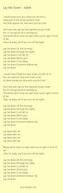 Adele Lay Me Down Lyrics Pdf Musicandlyrics Adele Lyrics Me Too Lyrics