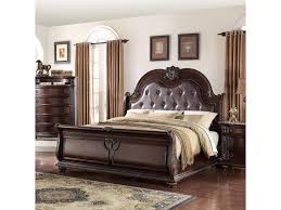 Crown Mark Stanley Collection Brown Queen Bed Bedroom Design Sleigh Bedroom Set Simple Bedroom