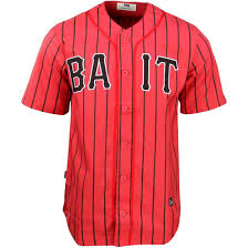 Black And White Pinstripe Baseball Jersey Bait Men Sluggers Baseball Jersey Pinstripe Red Black Pinstripe Black And Red Jersey Outfit