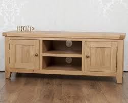 Solid Oak Tv Cabinet Stand Plasma Bench Unit Cabinet Chunky Harrogate Natural