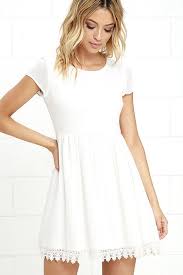 Wholehearted Off White Babydoll Dress Casual White Dress White Short Sleeve Dress White Dress With Sleeves