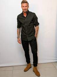 david beckham shows you the right way to show off your freshest shoes メンズファッション メンズファッションスタイル ベッカム