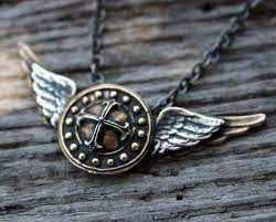Fabian Y Felipe Jewelry St Michael Shield And Wings Pendant And Necklace I Want These Bad St Michael Bracelets For Men Shield Pendant