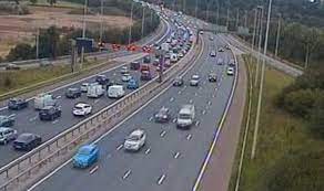 Traffic is also slow near roadworks starting at j13. M6 Traffic Chaos As Car Bursts Into Flames In Middle Of Motorway Delays And Lanes Closed Uk News Express Co Uk