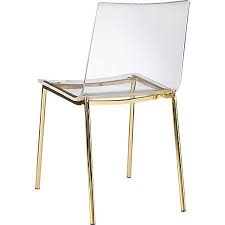 Chiaro Clear Chair Gold Reviews Cb2 In 2020 Clear Chairs Metal Dining Chairs Chair