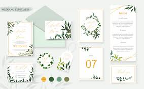 Refine your search for gold floral pattern. Free Vector Wedding Floral Gold Invitation Card Envelope Save The Date Rsvp Menu Table Label Design With Green Tropical Leaf Herbs Eucalyptus Wreath Frame Botanical Decorative Vector Template Watercolor Style