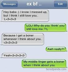 Sometimes people can't help but send texts that they know will make the recipient laugh or put their head in their hands. 87 Of The Most Brutal Responses To Ex Texts Bored Panda