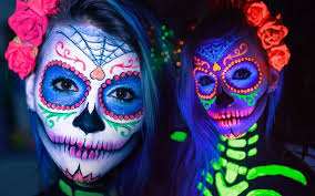Pinturas Cara Halloween Ultravioletas Material Escolar