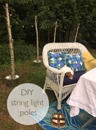 Diy Tutorial String Light Poles Ida Klipper Och Klistrar