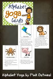 Each posture is comprised of a pair of cards, one for the child and one for the adult. Alphabet Yoga Cards Yoga For Kids Yoga Cards Letter Recognition