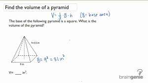 What is a square pyramid? Volume Of A Pyramid Video Lessons Examples Step By Step Solutions