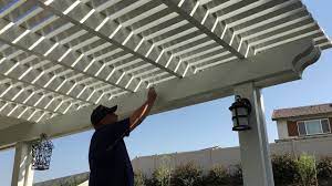 3 X 8 Lattice Header Hanger By Alumahangers Decorate Your Aluminum Patio Cover With Chimes Hangi Youtube Lattice Patio Arizona Backyard Patio