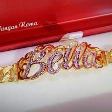 Jual gelang emas gelang tangan emas gelang emas motif. Rantai Tangan Nama Viral Pattern Bella Kerawang Kosong Padu Emas 916 Tempahan Hanya Selama 7 14 Hari Bekerja Shopee Malaysia