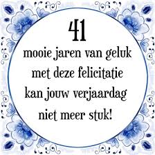 Bol Com Verjaardag Tegeltje Met Spreuk 41 Jaar 41 Mooie Jaren Van Geluk Met Deze