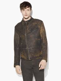 John Varvatos Asymmetric Rugged Leather Jacket Chocolate S In 2020 Rugged Leather Leather Jacket Mens Fashion Rugged