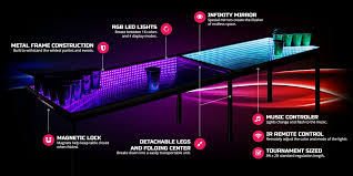 Infinity Glow Led Beer Pong Table Beer Pong Tables Led Beer Pong Table Beer Pong