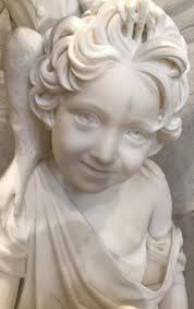 MARBRE "ENFANT AU SINGE" DE ROMANELLI (1812-1887)