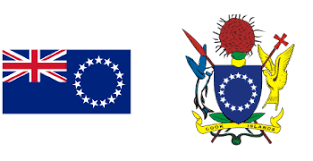 The flagpole at the wearer's front). Cook Islands
