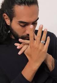 Kuzzoi Ring Men Circle Chunky Silver 2025