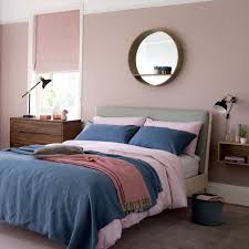 Relaxed Scandi Bedroom In Blush Pink And Denim Blue Ideal Home Pink Bedroom Walls Pink Bedroom Decor Scandi Bedroom