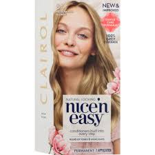 Please refer to leaflet in the pack. Clairol Nice N Easy Natural Looking Permanent Hair Colour Medium Ash Blonde 8a Clicks