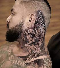 60 Holy Angel Tattoo Designs Cuded Best Neck Tattoos Neck Tattoo For Guys Side Neck Tattoo