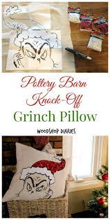 Grinch christmas decorations outdoor images simple barn. Diy Grinch Pillow A Pottery Barn Knock Off Christmas Decor Diy Christmas Pillows Diy Grinch Christmas Decorations