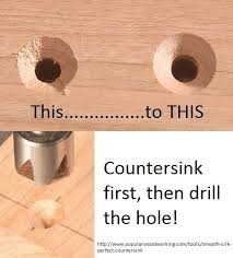 The Best Way To Get A Nice Smooth Countersunk Hole In Your Workpiece Woodworking Wood Woodworking Techniques Woodworking Joinery