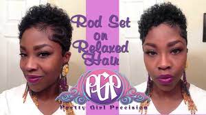 Rod Set Relaxed Hair Short Relaxed Hairstyles Relaxed Hair Hair Rods
