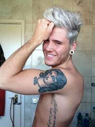 Mens Platinum Blonde Silver Hair Mens Hair Colour Silver Hair Men Silver Hair