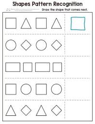 Pattern Recognition Worksheets Shapes Worksheet Kindergarten Pattern Worksheets For Kindergarten Kindergarten Worksheets Printable