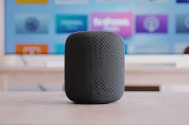 Hd Wallpaper Black Apple Homepod Speaker On Table Close Up Focus On Foreground Wallpaper Flare
